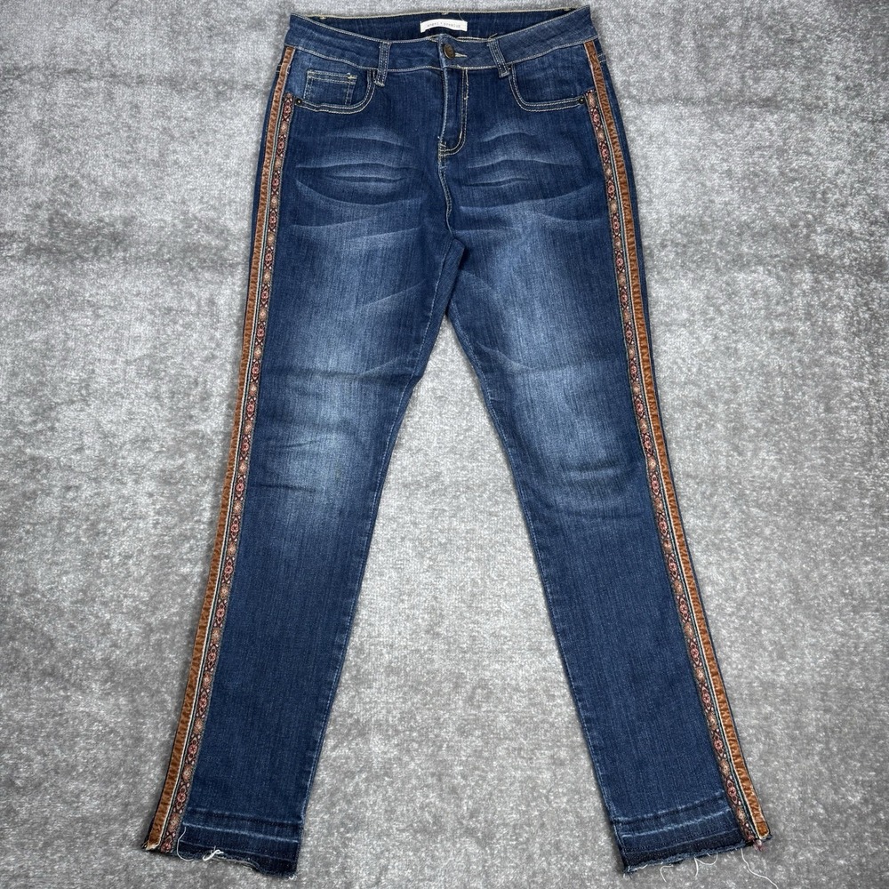 Angel Premium Jeans Women's Size‎ 10 (30x30) Slim Fit Dark Wash Mid Rise Denim